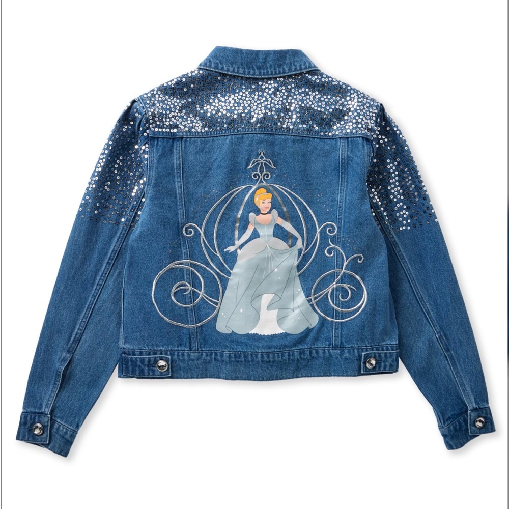 Disney Blue Jean Jacket with Cinderella Design